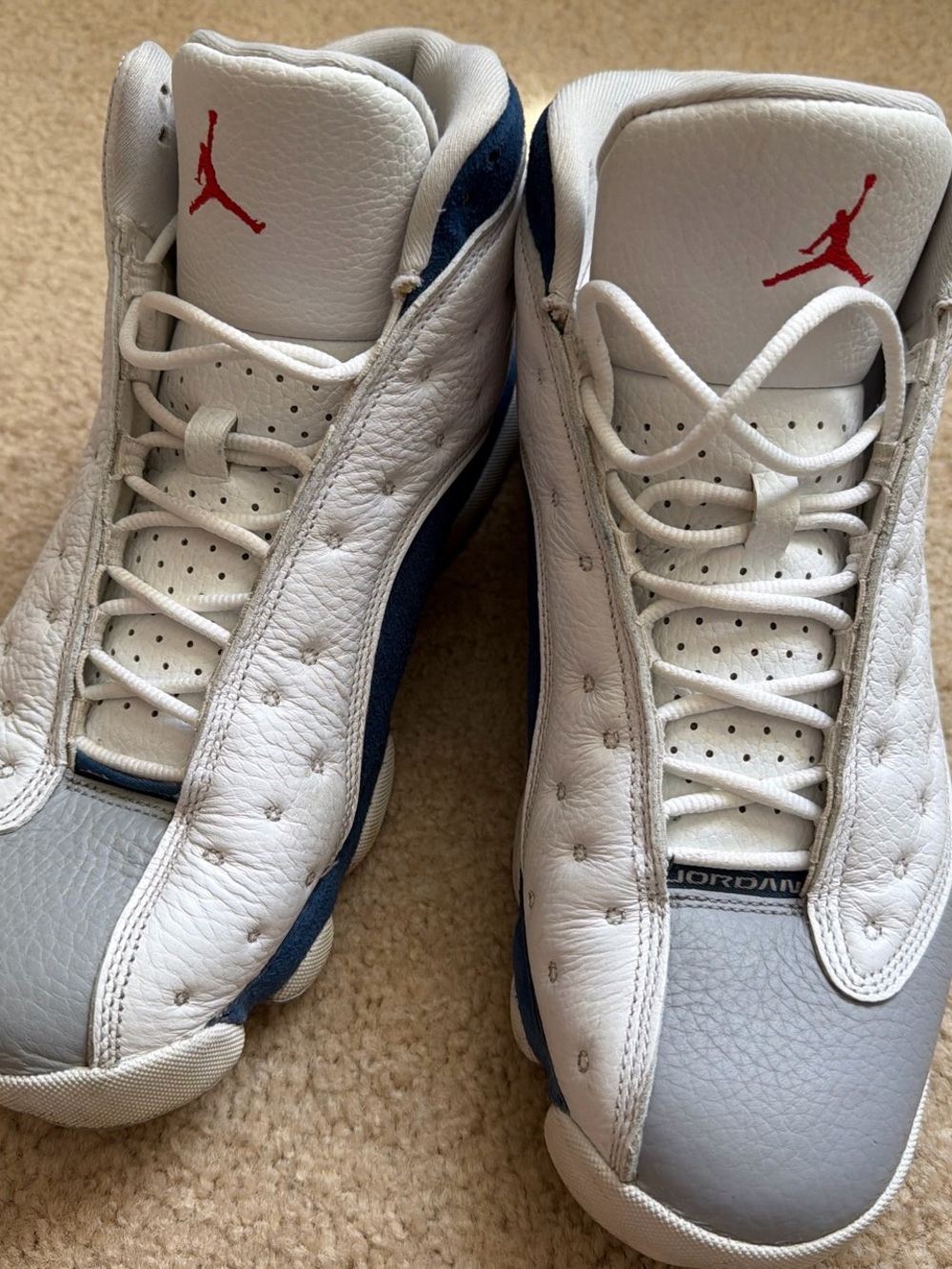 Nike Air Jordan 13 Retro Men’s White/Blue Basketball Shoes